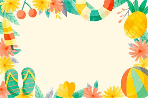 summer borderss #3599751 | Clipart Library