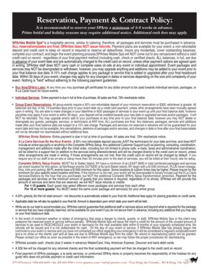 Fillable Online Reservation form - SPArties Mobile Day Spa Fax Email ...