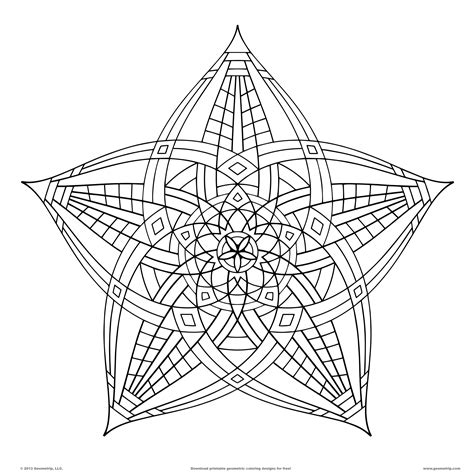 Geometric Shape Coloring Pages - Printable Coloring Pages for Kids
