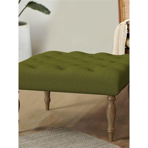 Buy Chumbak English Ottoman - Savanna Green Online
