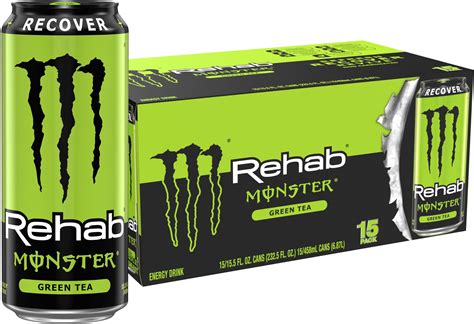 Amazon.com: Monster Energy Rehab Green Tea + Energy, Energy Iced Tea ...