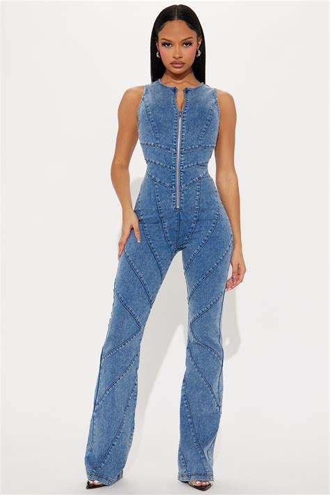 Long & Short Sleeve Denim Jumpsuits | Fashion Nova