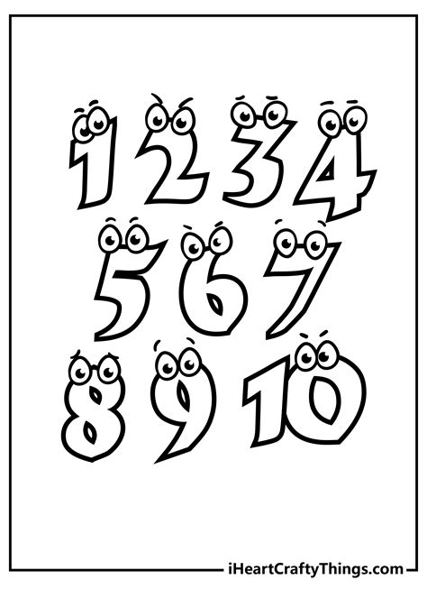 Coloring Pages Numbers Count And Color Worksheets – Printable Number