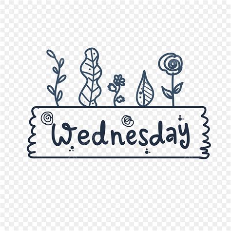 Lettering Of Wednesday PNG, Vector, PSD, and Clipart With Transparent ...