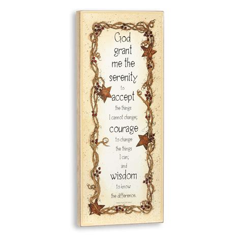 Buy Plum Hill Serenity Prayer Decorative Wall Sign God Grant Me The ...