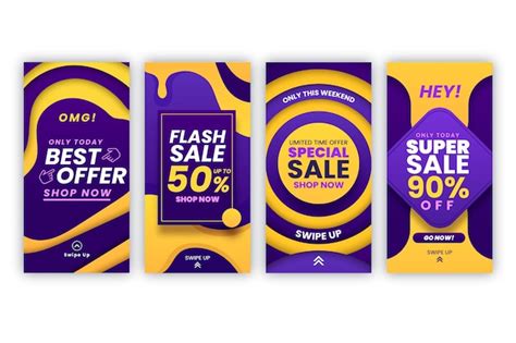 Abstract colorful instagram sale stories | Free Vector