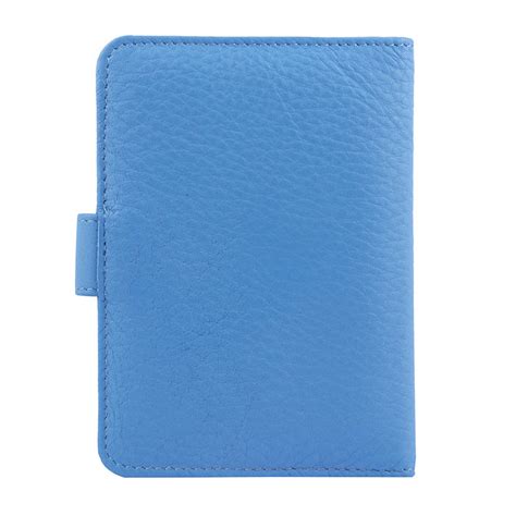 Genuine Gritty Leather Sky Blue Unisex Multi-Purpose Holder ...