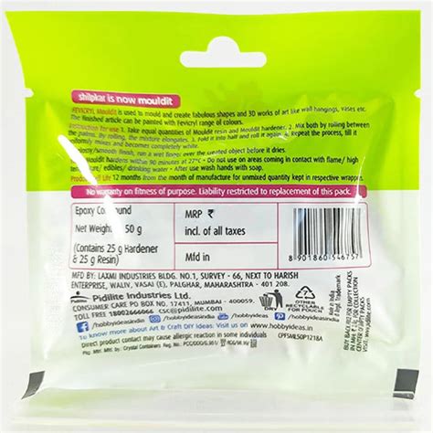 PL201 Pidilite Fevicry Mould It Epoxy Compound 50g – RESIN N CRAFT ...