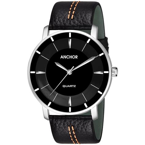 Buy Anchor Quartz Analog Wrist Watch with Stitched Thread Belt (AQ-512 ...