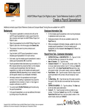 Fillable Online Quick Reference Guides - LaDOTD-QRG-Payrolls ...