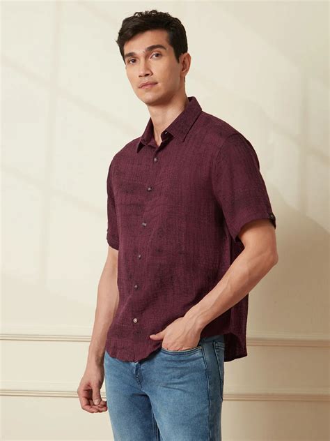 Shop Maroon Shirt for Men Online | Maroon Colour Shirt | Wrogn