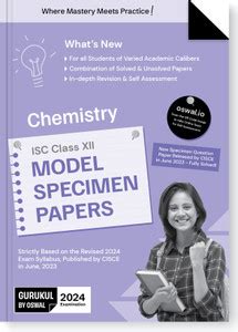 Gurukul Chemistry Model Specimen Papers for ISC Class 12 Board Exam ...
