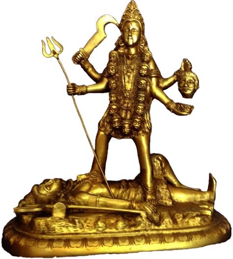 Art Antiqua Maa Kali Standing On Shiva Decorative Showpiece - 32 cm ...