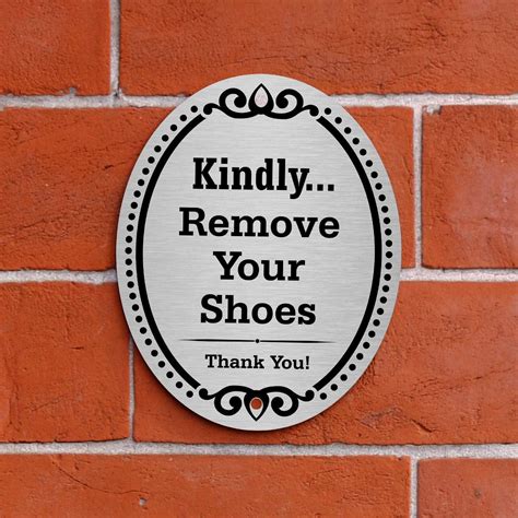 Buy SmartSign “Kindly… Remove Your Shoes - Thank You!” Diamond Plate ...