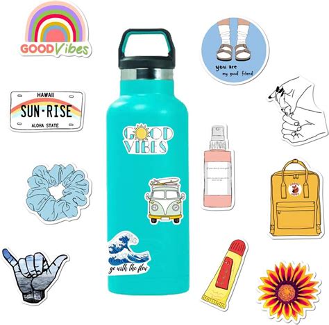 Buy VSCO Laptop Stickers Pack for Hydro Flask Water Bottle Stickers ...