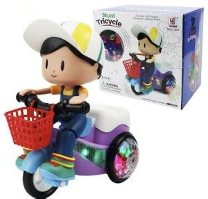 Kidzfun 360 Degree Rotating Stunt Tricycle Toy with Musical Sound ...