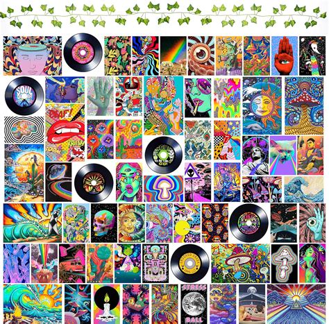 AWKAEIN 100PCS Hippie Trippy Aesthetic Photo Collage India | Ubuy
