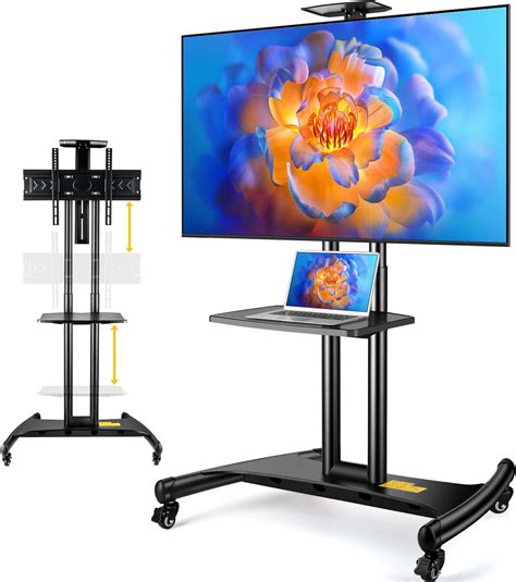 Amazon.com: HANDNAM Mobile TV Stand, Rolling TV Cart for 32-75 Inch ...