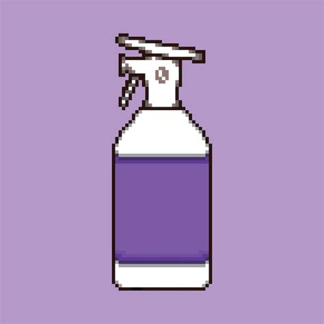 Premium Vector | Pixel art purple spray