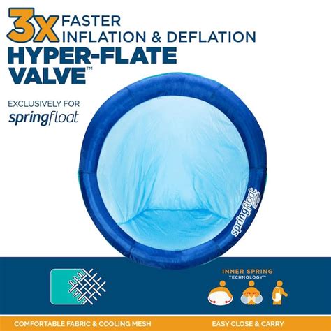 SwimWays 12.38-in x 12.38-in 1-Seat Blue Spring Float 20129433 at Lowes.com