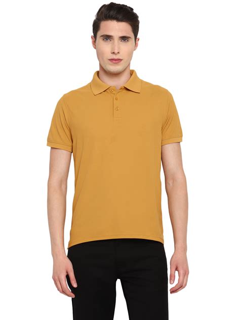 Men's Polyester Polo T-Shirt - Mustard – American Crew Store