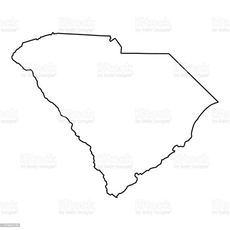 South Carolina Map Shape United States Of America Flat Concept Icon ...