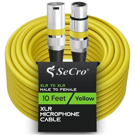 SeCro XLR Male to Female Microphone Cable – 3-Pin Balanced Shielded XLR ...