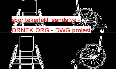 spor tekerlekli sandalye dwg projesi - Autocad Projeler