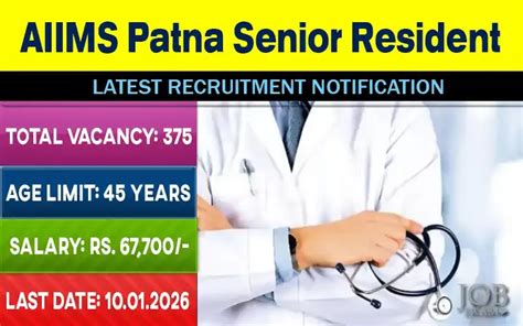 AIIMS Patna Senior Resident Notification 2025 Out for 117 Vacancies