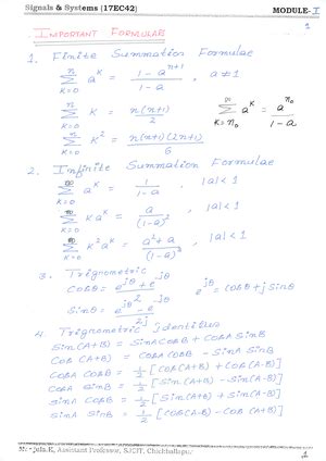 BSP Module 5 Notes - Basic Signal Processing - Studocu