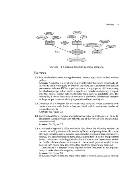Er-digram - This is DBMS topic. - Exercises 9 person owns car ...