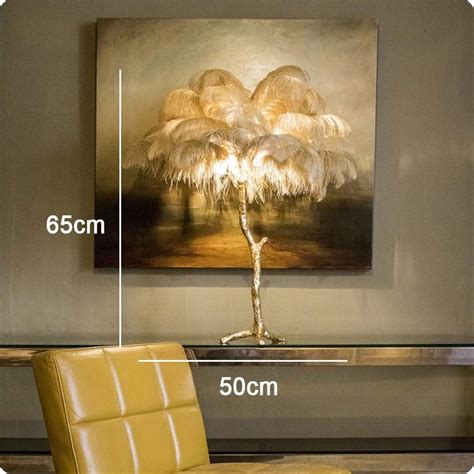 Floor lamp LED Floor Lamp Feather Lamp Copper Floor Lights Living Room ...