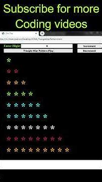 Pattern Printing in JavaScript 的图像结果