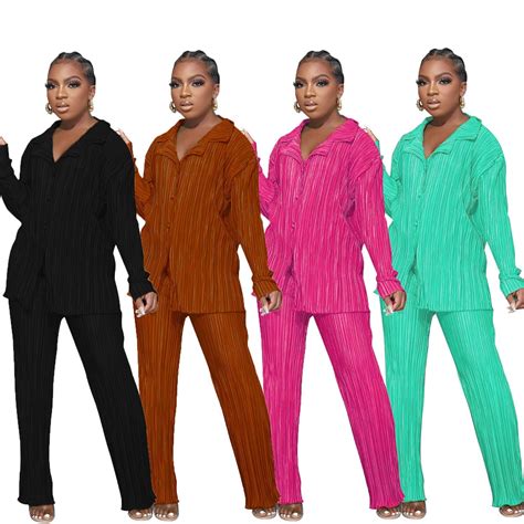 L287392 Ins Pleated Sexy Comfortable Casual Home Suit Women Loungewear ...
