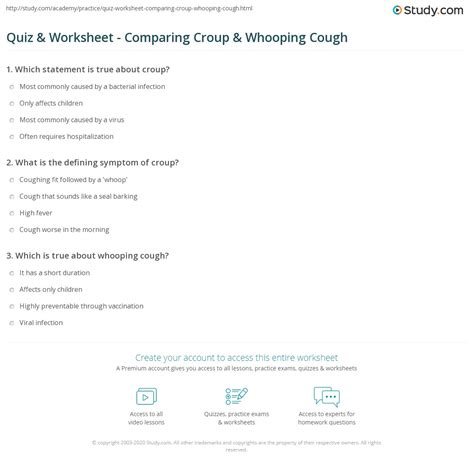 Croup Or Whooping Cough