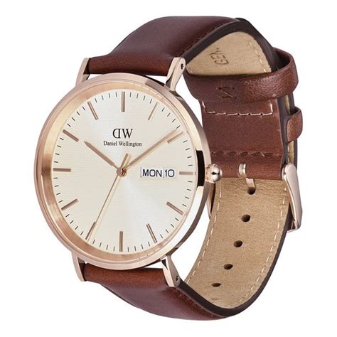 Classic Extension Champagne Round Dial Analogue Men Watch - DW00100829 ...