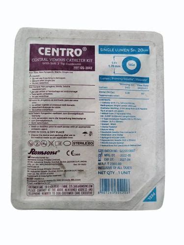 Anesthetic Central Venous Catheter - Central Venous Catheter Kit ...