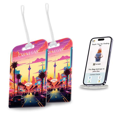Smart Bag Tag – Las Vegas Pack of 2 | tag8