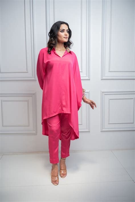 Buy Now Pink Blossom Embroidered Co-Ord Set For Women – INCHING INDIA