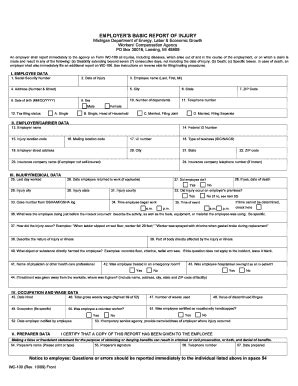 EMPLOYER'S BASIC REPORT OF INJURY P.m. - Macomb County - Macombcountymi ...