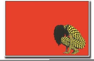 Posterhouzz Girl wearing yellow and black checks Fine Art Print ...