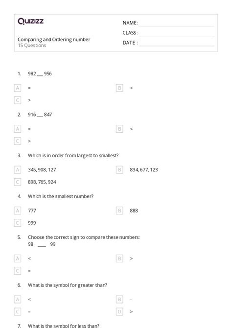 50+ Ordering Decimals worksheets for 2nd Class on Quizizz | Free ...