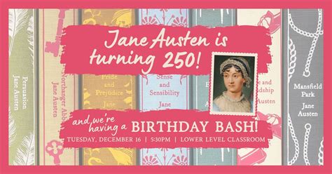 Jane Austen 250th Birthday Bash!, 500 E. Mitchell St., Petoskey, MI ...