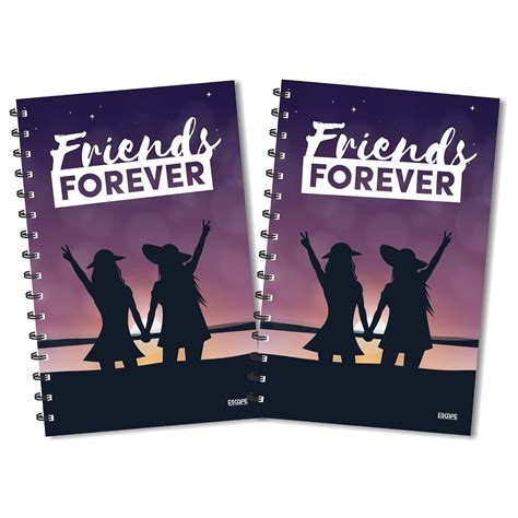 ESCAPER Friends Forever (Ruled - A5 Size - 8.5 x 5.5 inches) Designer ...