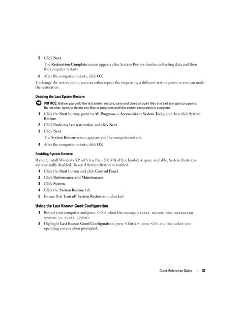Undoing the Last System Restore | Dell precision workstation
