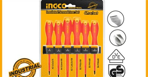 INGCO HKISD0608 6 Pcs Insulated Screwdriver Set