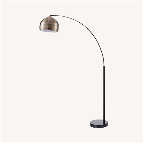 Arc Floor Lamp - Black and Brass - AptDeco