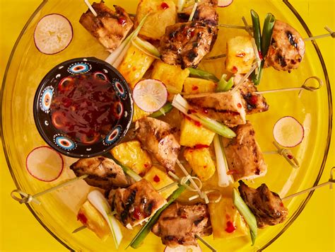 Hawaiian Chicken Skewers with Spicy Pineapple - Kosher.com