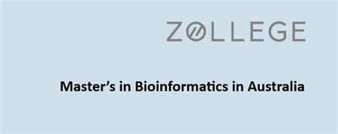Master’s in Bioinformatics in Australia: Top Universities, Deadlines ...