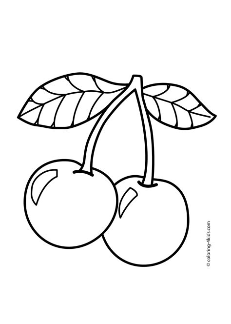Cherry Coloring Page Printable at Armando Jackson blog